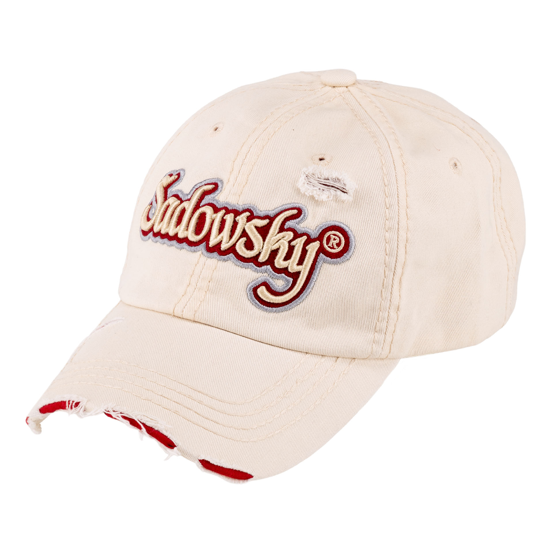 Vintage Cap with Embroidered Logo, White - Unisize